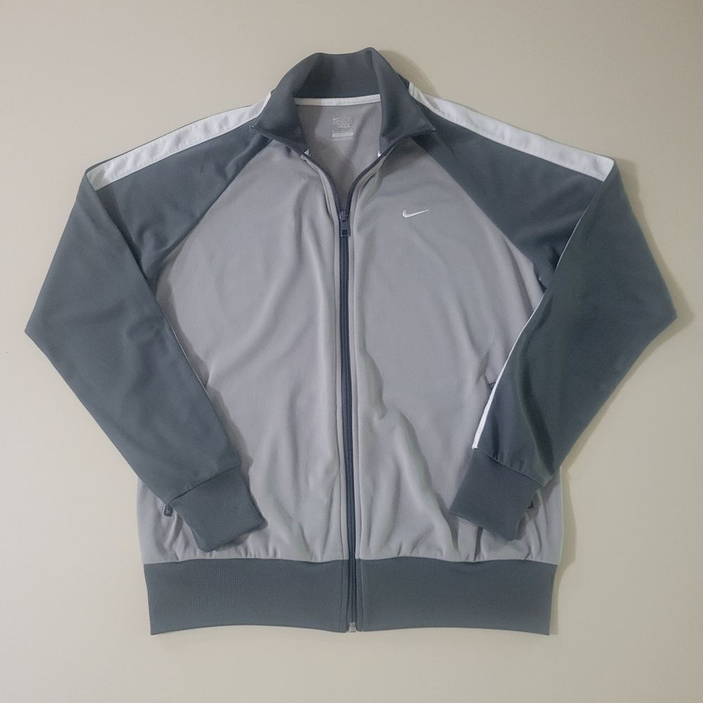 Nike Sportswear Women’s Gray Knit Dri-FIT Track Jacket